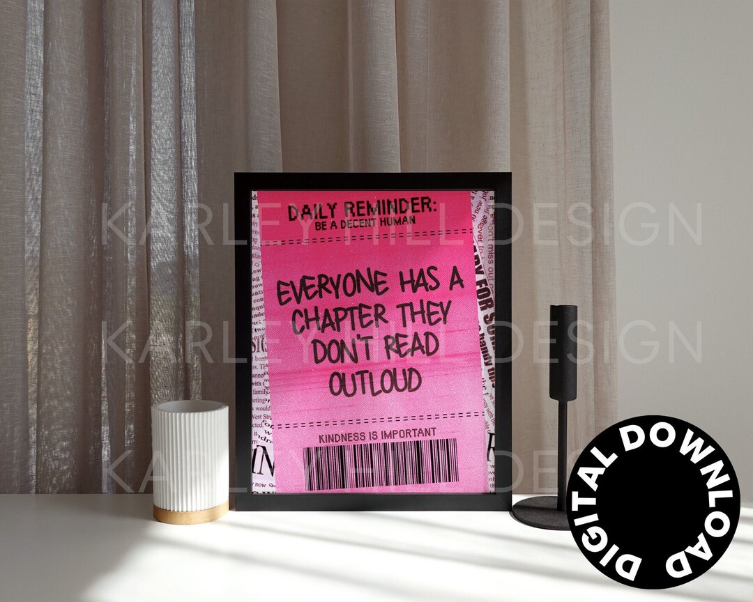 DIGITAL DOWNLOAD Trendy Wall Art Quotes Poster Print Dorm Decor ...