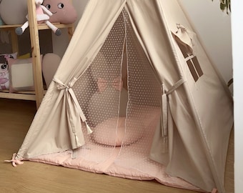 Toddler Tipi Teepee, Play Tent for Kids: Indoor Playhouse, Personalized Gift for Baby Boy or Girl