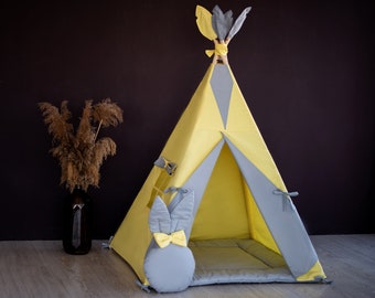 Full set price, teepee, gift, toys for 2 years,  play tent,  gift for 1 year,  personalized present, decor for kids room, tipi