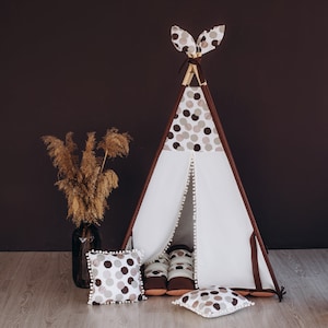 Toddler Play Tent, Teepee for Kids, Indoor Playhouse, Safari Nursery Decor, Woodland Playroom Decor, Birthday Gift Idea
