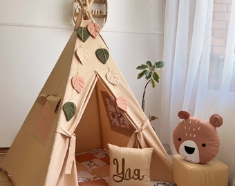 Kids Bear Teepee Tent - Adorable Indoor Playzone, Perfect for Little Ones - Animal Print, Baby Tent Teepee