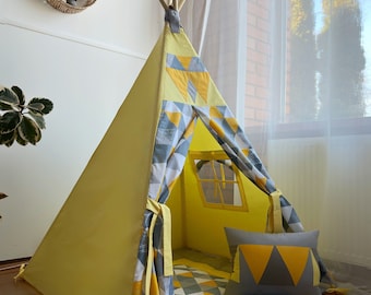 Tienda de juegos para niños pequeños, tipi, casa de juegos para juegos de simulación, regalo personalizado, decoración de guardería de safari