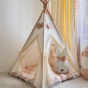 Teepees For Kids, Play Tent, Children Playhouse, Woodland Nursery Decor, Tipi For Playroom, Toddler Christmas Gift, Pretend Play