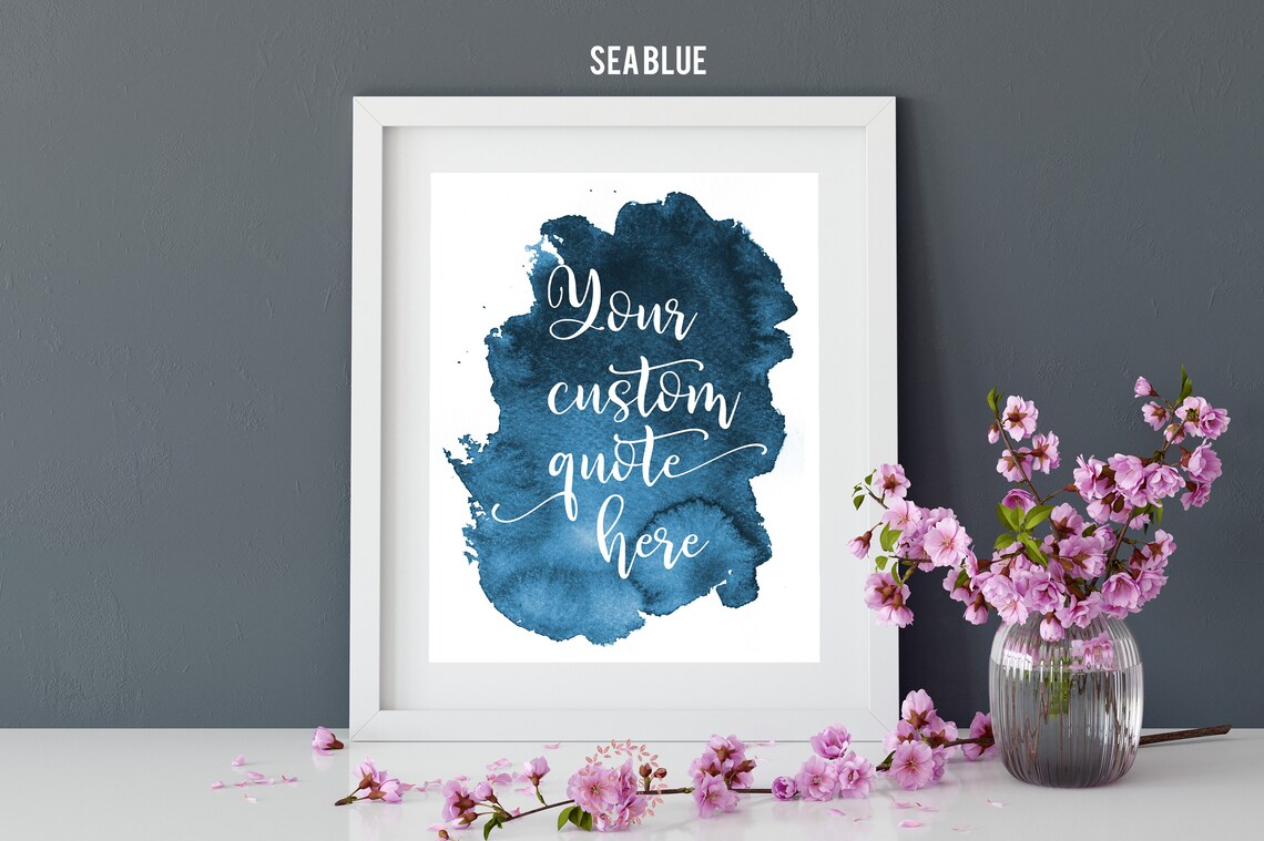 Watercolor Background Custom Quote Personalized Printable - Etsy