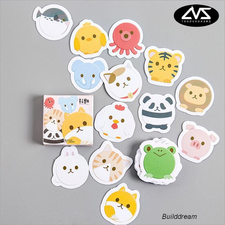 45pcs Kawaii small animals Stickers Cute Diary Decoration Etsy