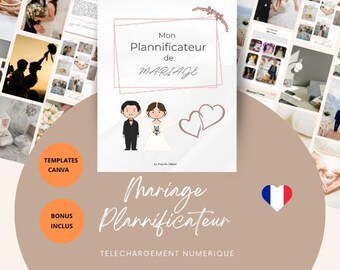 French wedding planner, Canva wedding planner, digital wedding planner, wedding planner, wedding planner in French