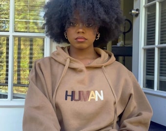 Human Embroidered Hoodie
