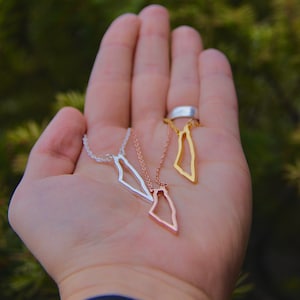 Palästina-Halskette, Roségold, Silber, arabischer Schmuck, wunderschönes Stück