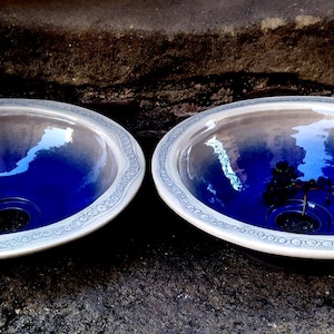 Handcrafted ceramic basin