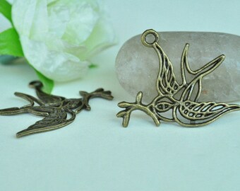 A dove tattoo bird steampunk bronze