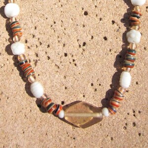 Orange and white necklace