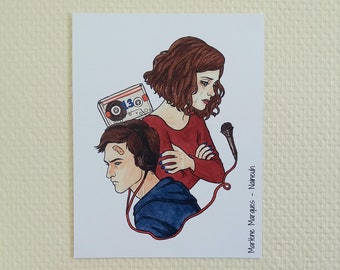 wallpapers Cartoon 13 Reasons Why Drawings hannah baker etsy