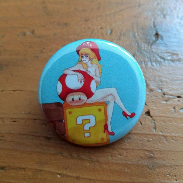 Badge Princesse Peach Mario 32mm