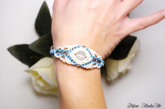 Boho jewelry Silver bracelet Bar bracelet Adjustable bracelet Dainty Minimalist Bracelet Macrame Bracelet Women Jewelry Boho Bracelet
