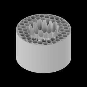 3D-printade skålformar honeycomb white