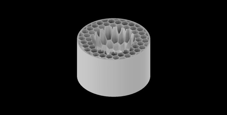 3D-printade skålformar honeycomb white