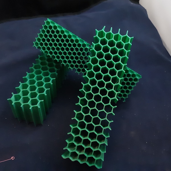 2x2x7 inch 3d printed honeycomb turning blanks