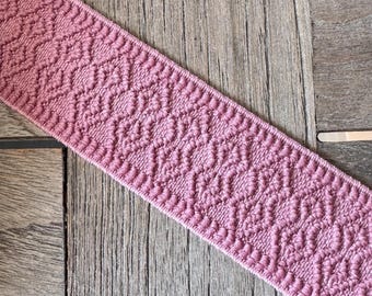 Altrosa Gummiband Band elastisch dehnbar 4cm breit Borte strukturiert