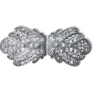 elegante altsilber Trachtenschliesse 100mmx45mm image 2