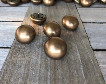 5 Stück bronze / gold gewölbte Metallknöpfe Halbkugel 20mm oder 22mm