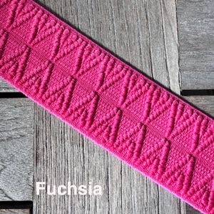 Fuchsia Gummiband Band elastisch dehnbar 4cm breit rosa pink strukturiert