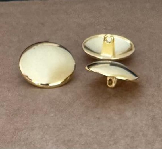 10 Stück Messing Knöpfe Blumenmuster - 15mm Ösenknöpfe Für Dirndl & Tracht