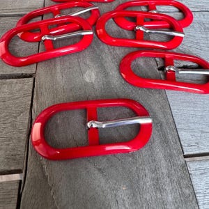 1 Stück schmale rot Plastik Schnalle für 2cm Gürtelbreite