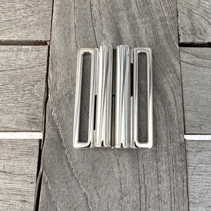silber glänzend Metall Schnalle Schliesse für Bandbreite von 40mm oder 50mm