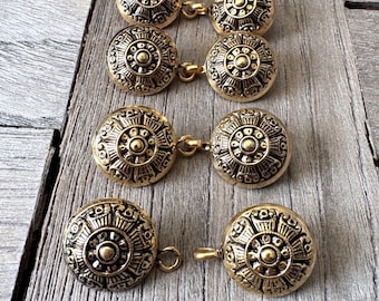 5 Stück gold Metall kleine Verschlüsse zum Annähen 45mmx18mm