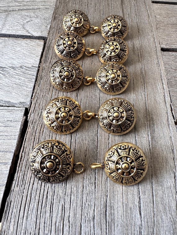 5 Stück gold Metall kleine Verschlüsse zum Annähen 45mmx18mm