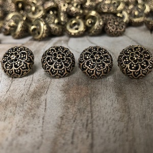 Bottone tradizionale per dirndl, bottone in metallo, argento/argento