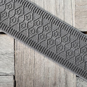Grau Gummiband Band elastisch dehnbar 5cm breit Borte strukturiert