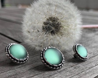 5 piezas Metall Knöpfe mit Glasstein en rojo, verde o azul 12 mm o 15 mm