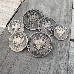 6 Stück silber antik eisenfarben klassische Metall Knöpfe mit Adler Motiv in 6 Grössen