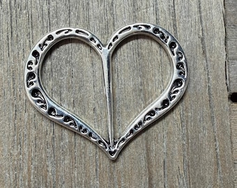 1 Stück silber glänzende Metall Schnalle für die Dirndl Schürzen Schleife Steg 3 cm