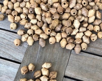 20 Stück Perlen aus echtem Olivenholz unbehandelt 10mm oder 15mm