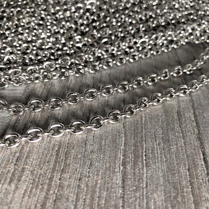 Miederkette silber antik Kettenstück 1,5m lang stabile Kette aus Metall image 4