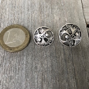 10 pièces de métal Enzian Motiv senknöpfe Blüten 15 mm ou 18 mm image 4