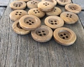 30 Stück Sparpack schlichte Holzknöpfe Knöpfe aus echtem Olivenholz mit Rand zum Nähen, Basteln, Gestalten 4Loch