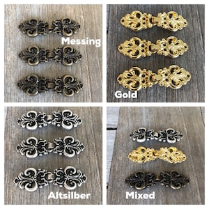 3 Stück kleine Verschlüsse zum Annähen 45mmx15mm