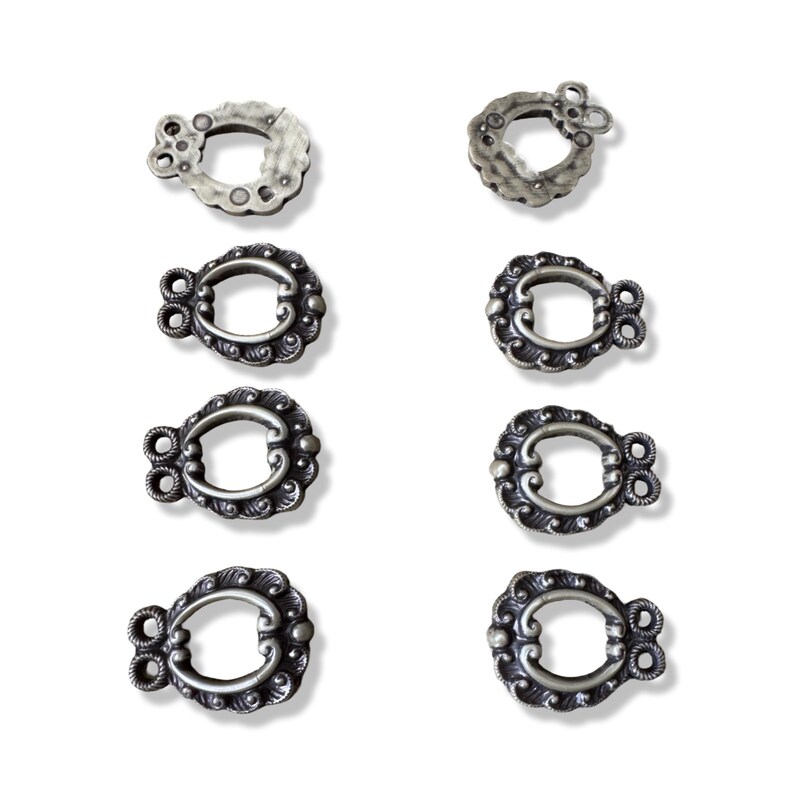 20 Stück leichte Kunststoff Ösen Miederösen aus Plastik für Dirndl Tracht 21mmx16mm image 1