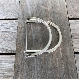 silber glänzende Metall Schliesse / Schnalle für Gürtel 25mm oder 40mm