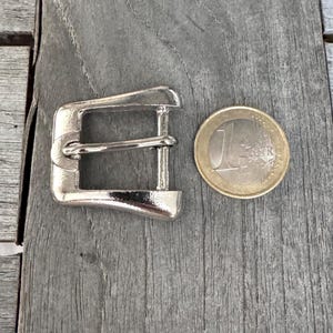 5 Stück kleine silber farbene Metall Schnallen für 2cm Gürtelbreite