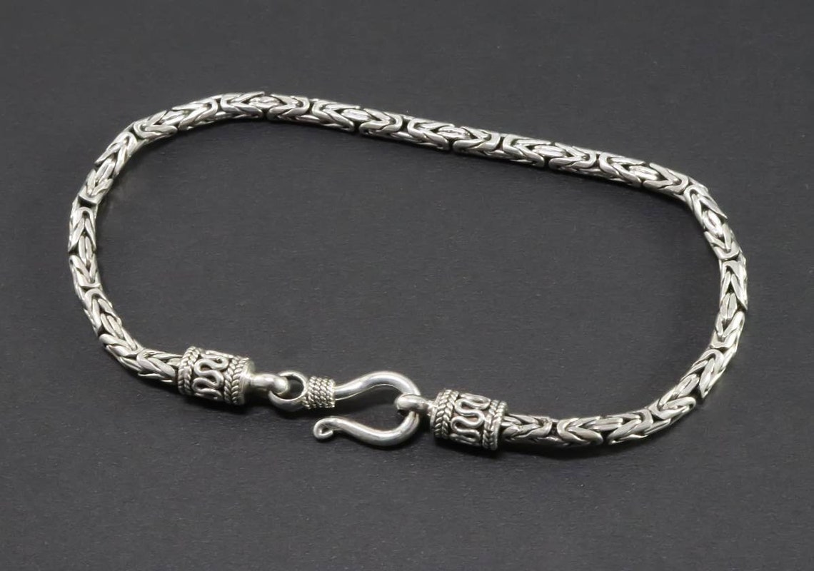 Bali Sterling Silver Bracelet Handmade Silver Bracelet Unisex Etsy