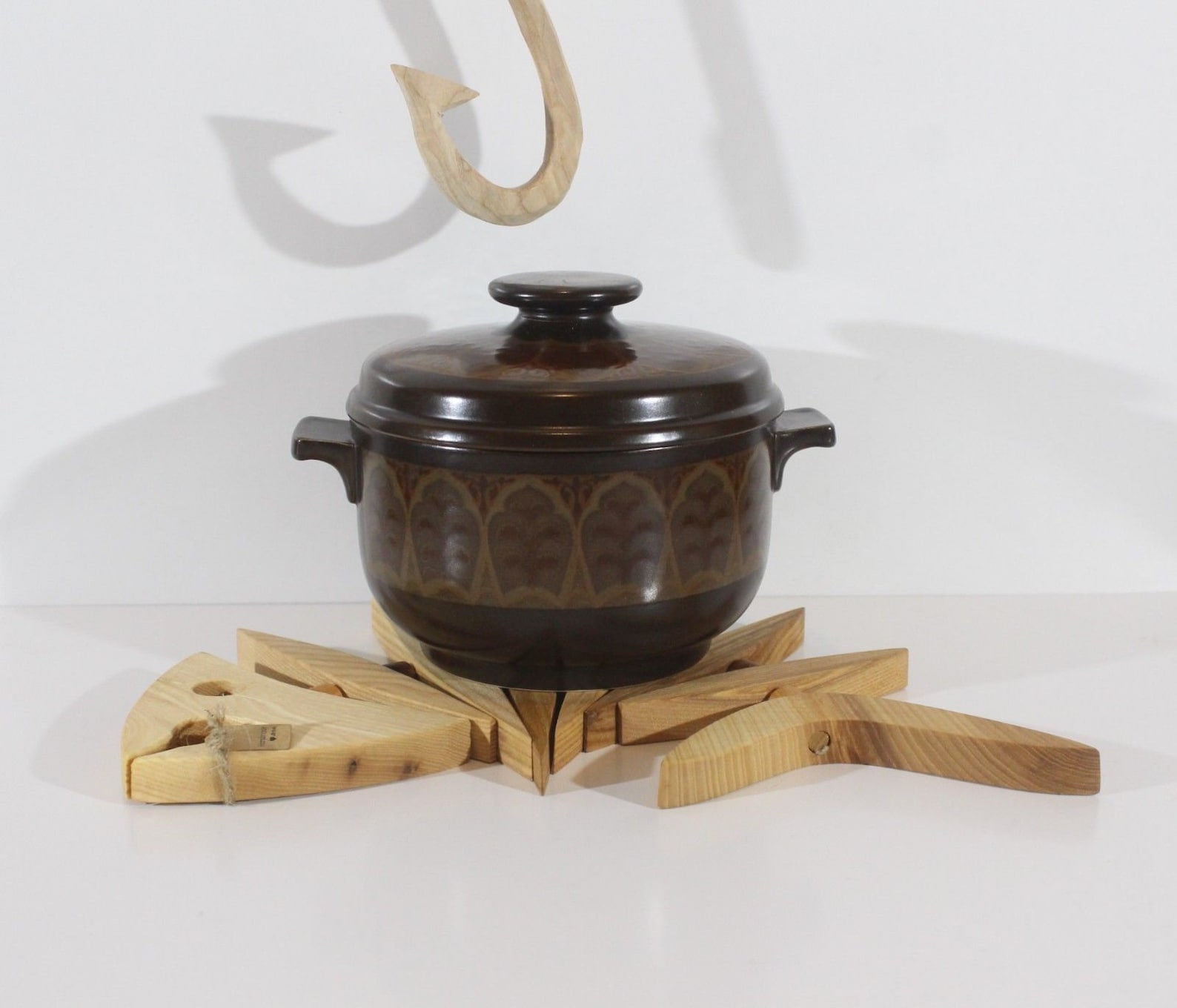 Handcrafted Natural Ash Wood Hot Pot Stand Pot Holder Etsy