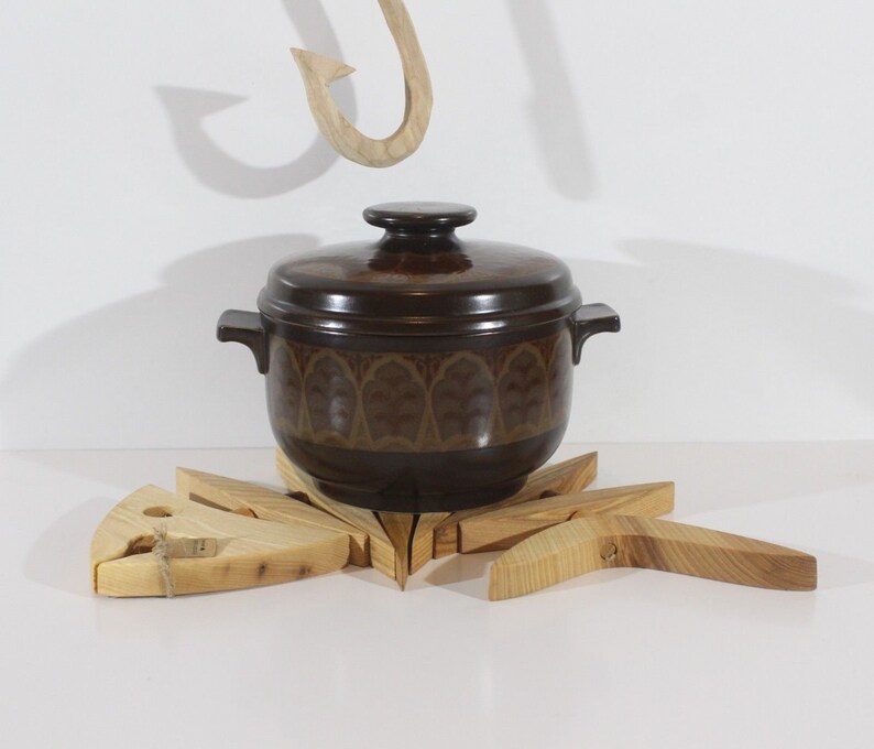 Handcrafted Natural Ash Wood Hot Pot Stand Pot Holder Etsy Australia
