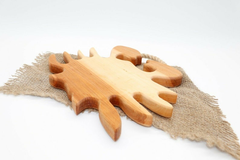 Handmade Natural Black Alder Wood & Linen Trivet Pot Holder Stand Owl 20cm Kitchen Décor Gift Idea