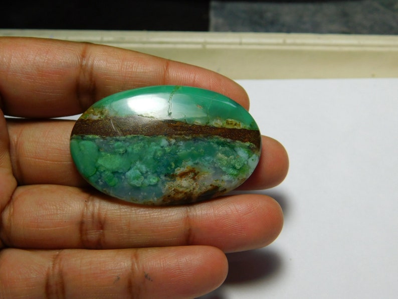 Top Quality Chrysoprase Gemstone,Chrysoprase Cabochons,Chrysoprase Loose Gemstone,Chrysoprase Loose Stone,For Jewelry Use53ct #3361 42X26mm