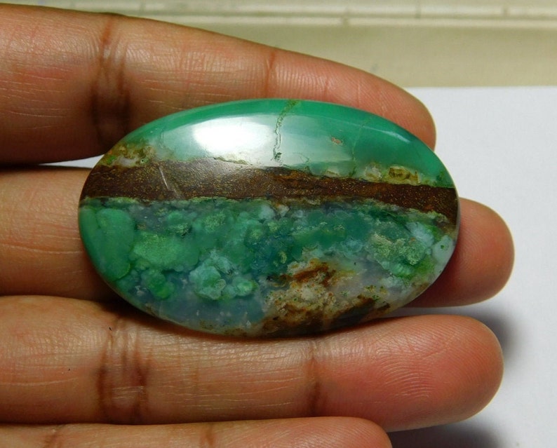 Top Quality Chrysoprase Gemstone,Chrysoprase Cabochons,Chrysoprase Loose Gemstone,Chrysoprase Loose Stone,For Jewelry Use53ct #3361 42X26mm