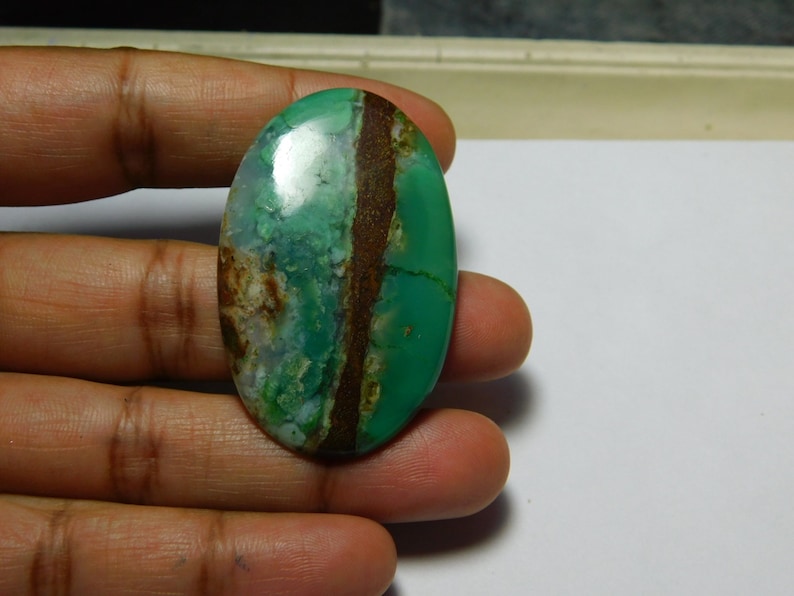 Top Quality Chrysoprase Gemstone,Chrysoprase Cabochons,Chrysoprase Loose Gemstone,Chrysoprase Loose Stone,For Jewelry Use53ct #3361 42X26mm